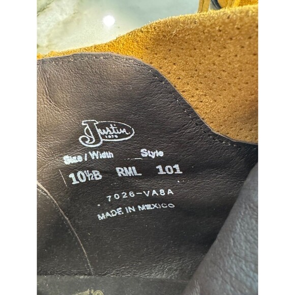 Reba Womens Suede Booties Boots by Justin Boots Brown Suede Fringe Size 10.5B - Picture 8 of 10